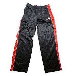 Title Boxing Track Pants Mens XL Black Red‎ Side Stripe Logo Dazzle Vintage